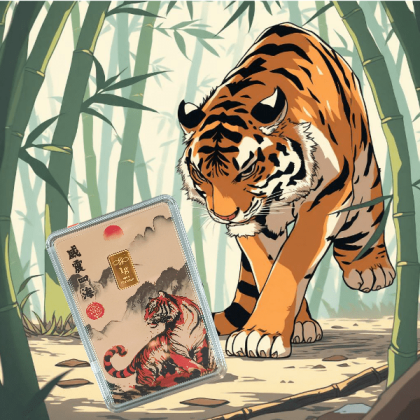 Tiger Painting 1g Gold Bar